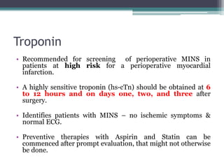Perioperative myocardial infarction or injury after noncardiac surgery ...