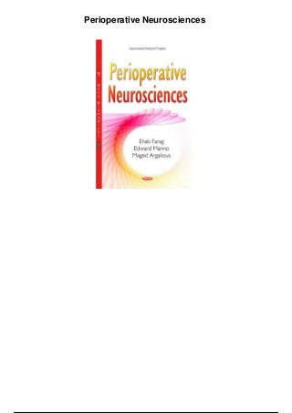 Perioperative Neurosciences
 