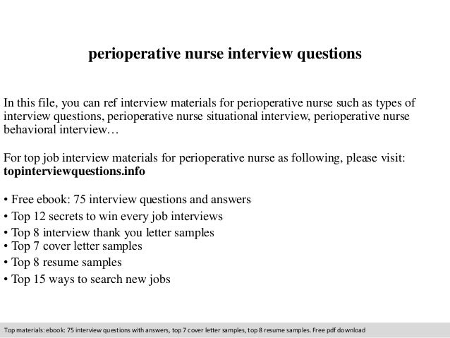 perioperative nurse resume