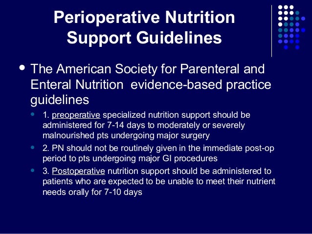 Perioperative Nutrition Support