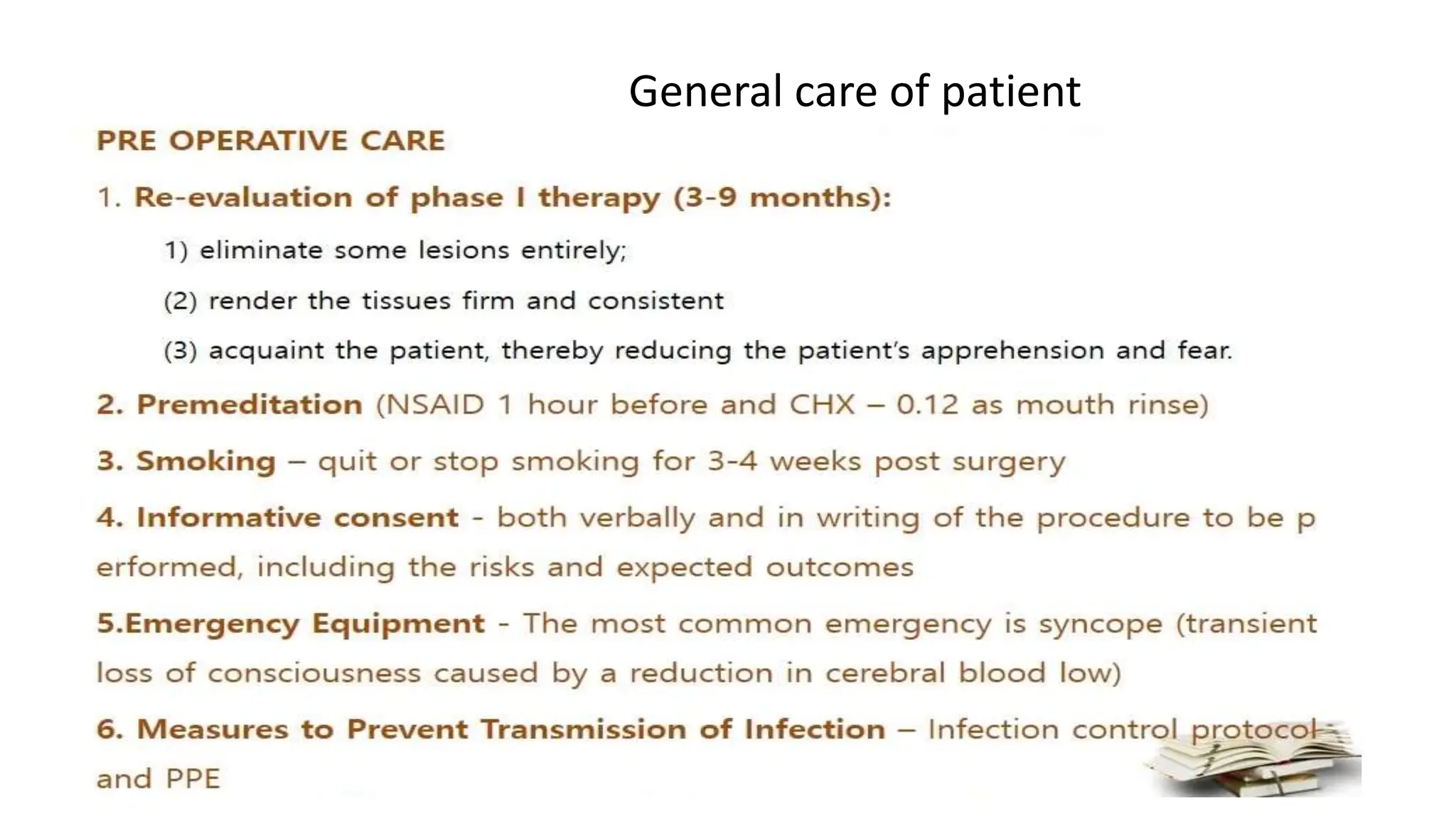 General care of patient