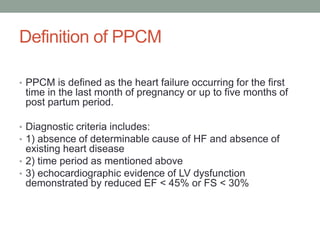 Peripartum cardiomyopathy (ppcm) | PPTX