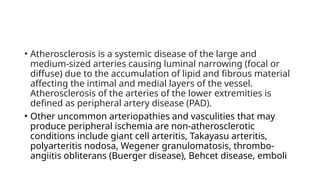 PERIPHERAL ARTERIAL DISEASE and its presentation.pptx