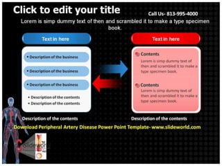 Peripheral artery disease powerpoint template | PPTX
