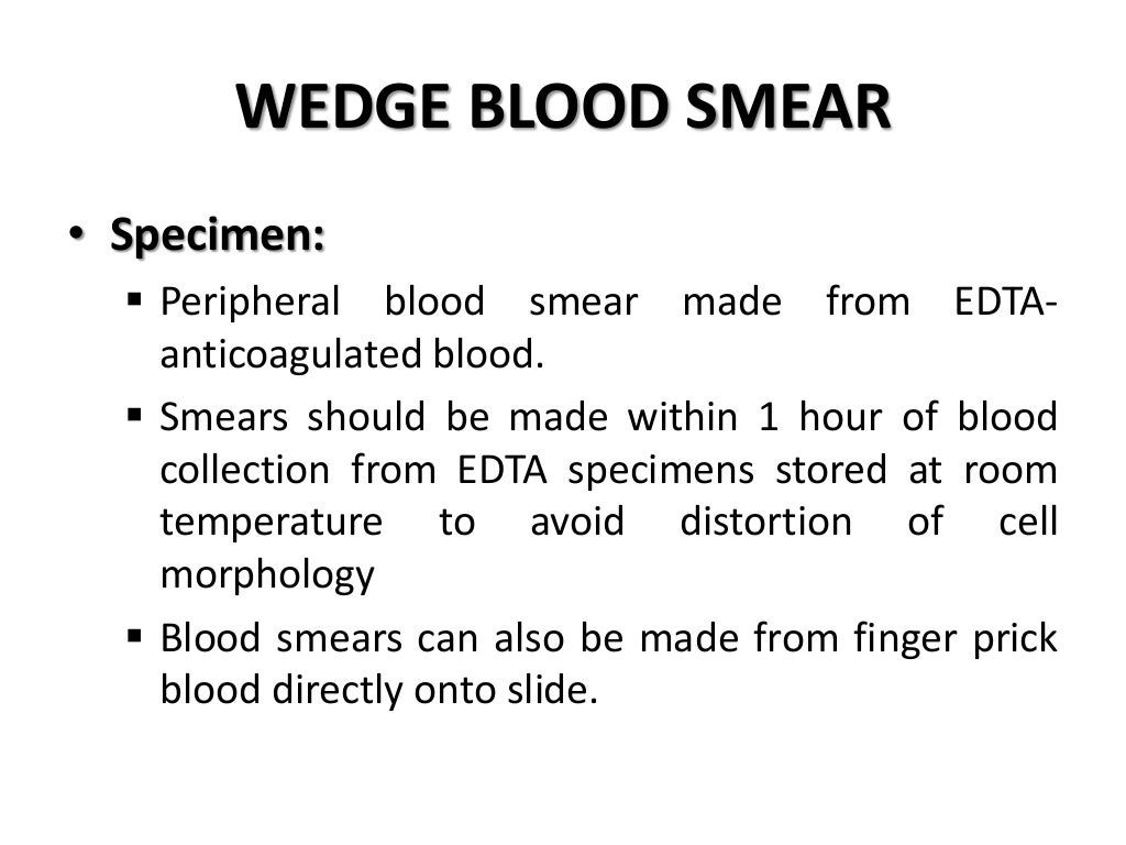 Peripheral blood smear examination