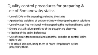 Peripheral Blood Smear & Staining - Hematology | PPTX