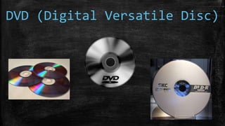 DVD (Digital Versatile Disc)
 