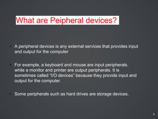 Peripheral inputs | PPT