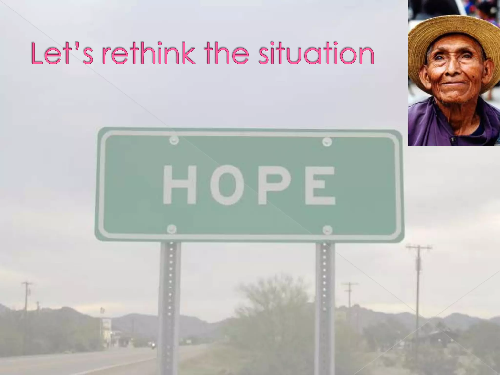 Let’s rethink the situation