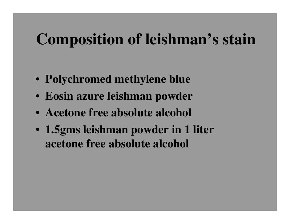 Peripheral Smear Using Leishman Stain