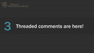 1. Click on the comment
in the stream you’d like to
respond to.
You’ll see the following
screen with the original
comment ...