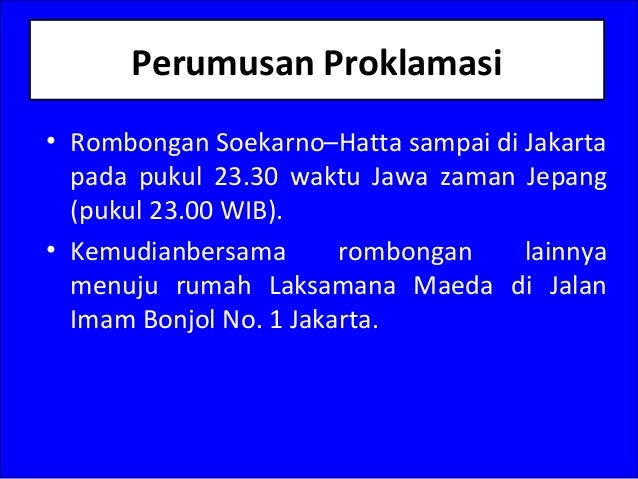 Peristiwa Sekitar Proklamasi Kemerdekaan