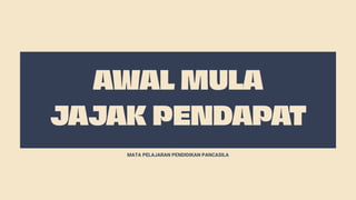 MATA PELAJARAN PENDIDIKAN PANCASILA
 