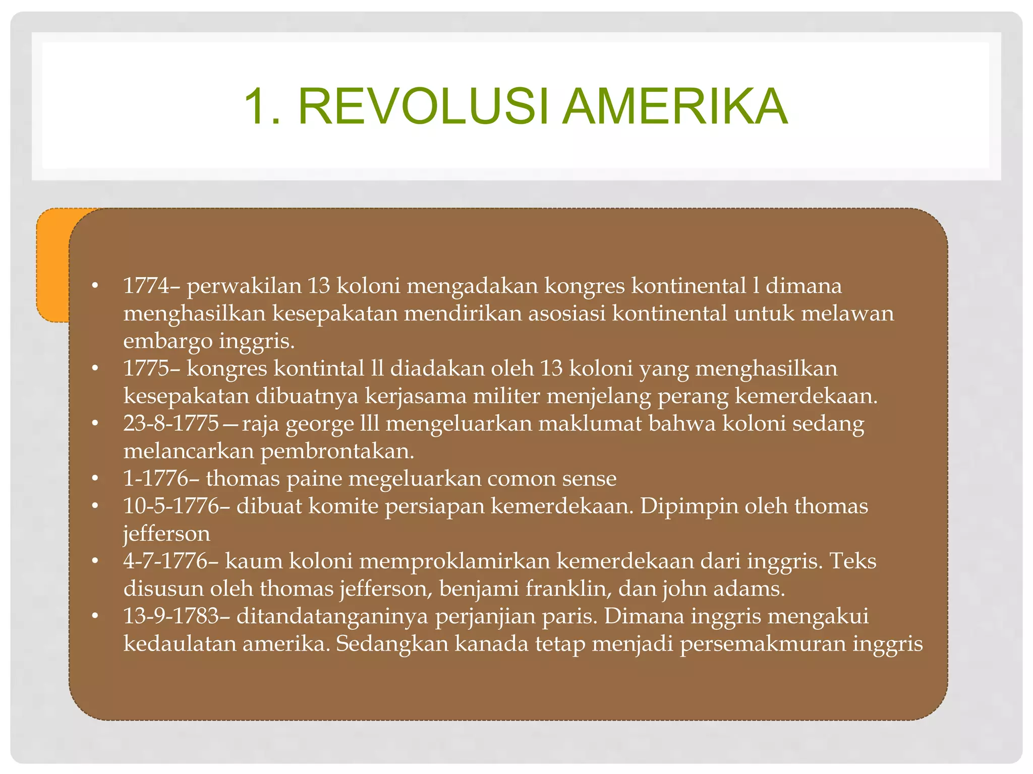 Peristiwa penting di amerika PPTX