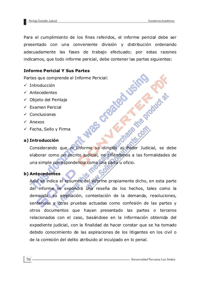Peritaje contable judicial