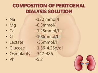 • Na -132 mmol/l
• Mg -0.5mmol/l
• Ca -1.25mmol/l
• Cl -100mmol/l
• Lactate -35mmol/l
• Glucose -1.36-4.25g/dl
• Osmolarity -347-486
• Ph -5.2
 