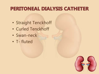• Straight Tenckhoff
• Curled Tenckhoff
• Swan-neck
• T- fluted
 