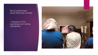 3rd Containment
Level: Remote Control

Nobody is in the
operating room during
nebulization
 