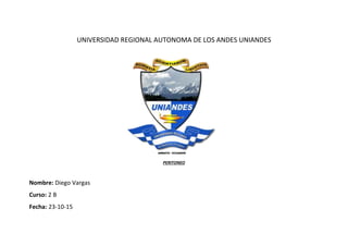 UNIVERSIDAD REGIONAL AUTONOMA DE LOS ANDES UNIANDES
PERITONEO
Nombre: Diego Vargas
Curso: 2 B
Fecha: 23-10-15
 