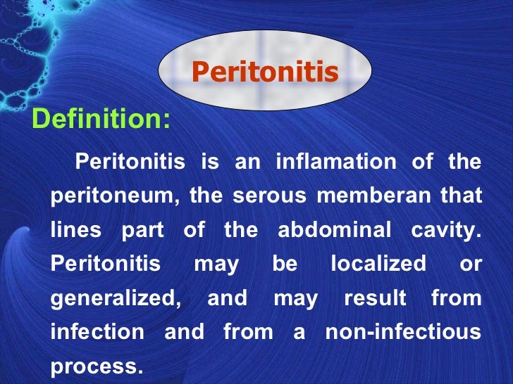 Peritonitis