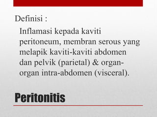 PERITONITIS | PPT