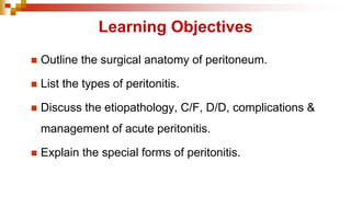 Peritonitis - Different Types and Special Forms | PDF