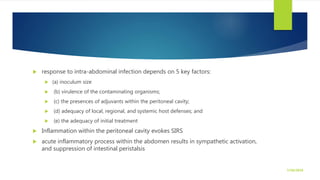 Peritonitis and intra abdominal abscess | PPTX