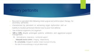 Peritonitis and intra abdominal abscess | PPTX