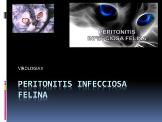 PERITONITIS INFECCIOSA
FELINA
VIROLOGIA II
 