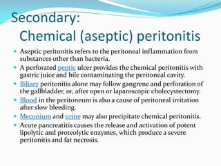 Peritonitis (lecture mogilevec e.v | PDF