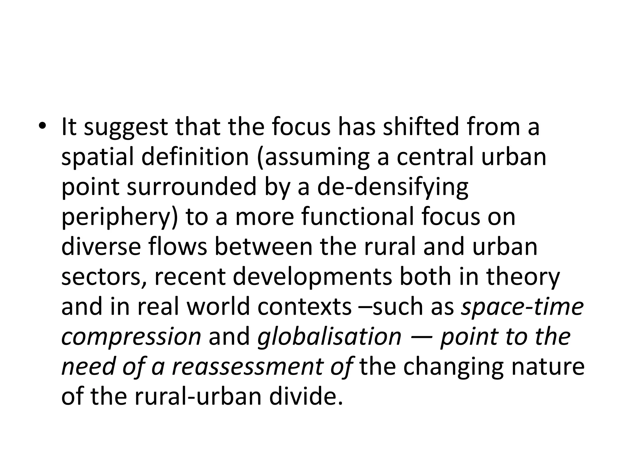 Periurbanization and its interfaces | PPTX