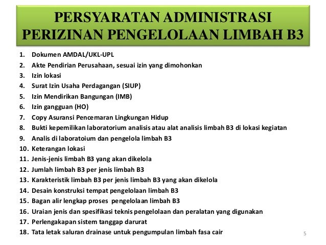 perizinan surat usaha mendirikan Perizinan lb3