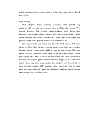 Perjalanan infeksi hiv dapat dijelaskna dalam tiga fase | DOCX