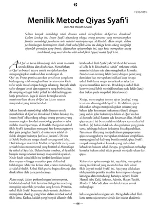 «
                                                                                                        15/12/2003


               Menilik Metode Qiyas Syafi’i
                                              Oleh Abd Moqsith Ghazali

             Sekian banyak metodologi telah disusun untuk menafsirkan al-Qur`an dimaksud.
             Dalam lanskap itu, Imam Syafi’i dipandang sebagai orang pertama yang memancangkan
             fondasi metodologi pembacan teks melalui masterpiecenya, al-Risalah. Akan tetapi, dalam
             perkembangan kontemporer, kitab-kitab ushul fikih lama itu diduga keras sedang mengidap
             sejumlah persoalan yang kronis. Kelemahan epistemologis ini, saya kira, merupakan utang
                       intelektual yang mesti ditebus oleh ushul fikih (qiyas) model Syafi’i ini.



A
         l-Qur`an terus dikunjungi oleh umat manusia       kitab ushul fikih Syafi’iyah “al-‘ibrah bi ‘umum
         untuk dibaca dan ditafsirkan. Menafsirkan         al-lafdz la bi khushush al-sabab” terkesan terlalu
al-Qur`an berarti upaya untuk menjelaskan dan              memberhalakan teks dan mengabaikan konteks.
mengungkapkan maksud dan kandungan al-                     Pembahasan tentang lafdz (kata) dengan porsi yang
Qur`an. Proses pembacaan dan penafsiran yang lama          demikian luas merupakan indikasi kuat betapa
berlangsung telah menghasilkan beratus-ratus kitab         ushul fikih lama sangat menekankan teks dan
tafsir sejak masa lampau hingga sekarang. Banyak kitab     nyaris menafikan konteks. Pendeknya, ushul fikih
tafsir dengan corak dan ragamnya yang berbeda itu,         konvensional lebih menitikberatkan pada lafdz (kata)
di samping sebagai bukti prihal ketidakberhinggaan         dan bukan pada maqashid (ideal moral).
kerja penafsiran, juga di dalam kerangka untuk
membunyikan aksara al-Qur`an dalam tataran                 Ketiga, menyangkut konsep qiyas (analogi) yang
masyarakat yang terus berubah.                             terutama diusung oleh Syafi’ i.. Per definisi, qiyas
                                                           dikatakan sebagai menganalogikan sesuatu yang
Sekian banyak metodologi telah disusun untuk               belum jelas ketentuan hukumnya (furu’) dengan
menafsirkan al-Qur`an dimaksud. Dalam lanskap itu,         yang sudah jelas hukumnya dalam al-Qur`an dan
Imam Syafi’i dipandang sebagai orang pertama yang          al-Sunnah (ashal) karena ada kesamaan illat. Model
memancangkan fondasi metodologi pembacan teks              qiyas seperti ini bermasalah setidaknya karena dua hal
melalui masterpiecenya, al-Risalah. Bangunan ushul         berikut. [a] bahwa tidak ada dua peristiwa yang persis
fikih Syafi’i kemudian mencapai fase kematangannya         sama, sehingga hukum keduanya bisa diparalelkan.
dari para pengikut Syafi’i, di antaranya adalah al-        Persamaan illat yang menjadi alasan pengoperasian
Subki dengan bukunya Jam’u al-Jawami’. Di situ             qiyas sesungguhnya merupakan tindakan simplifikasi.
al-Subki berbicara sangat detail tentang teori lafzd.      menyangkut hal-hal yang bersifat sosial, qiyas Syafi’i
Dari kalangan madzhab Maliki, al-Syathibi menyusun         tampak mengabaikan konteks yang melandasi
sebuah buku monumental yang bertitel al-Muwafaqat          kehadiran hukum ashal. Betapa, pengetahuan terhadap
fiy ushul al-Syari’ah. Dalam buku tersebut, al-Syathibi    konteks hukum ashal tidak pernah menjadi rukun dari
banyak mengelaborasi konsep maqashid al-syari’ah.          qiyas.
Kitab-kitab ushul fikih itu berdiri demikian kokoh
dan mapan sehingga mayoritas para ahli ushul               Kelemahan epistemologis ini, saya kira, merupakan
belakangan tidak bisa keluar dari jeratan metodologi       utang intelektual yang mesti ditebus oleh ushul
al-salaf al-shalih. Ushul fikih purba begitu dimanja dan   fikih (qiyas) model Syafi’i ini. Apa yang dilakukan
disakralkan oleh para pembacanya.                          oleh pemikir-pemikir muslim kontemporer dengan
                                                           kerangka dan metodologi barunya, seperti Nashr
Akan tetapi, dalam perkembangan kontemporer,               Hamid Abu Zaid, Arkoun, Adonis, Hasan Turabi,
kitab-kitab ushul fikih lama itu diduga keras sedang       Masdar F. Mas’udi, dan lain-lain kiranya untuk
mengidap sejumlah persoalan yang kronis. Pertama,          melengkapi
ushul fikih Syafi’i beraroma Arab-sentris. Arabisme
merupakan ideologi yang lekat dalam tembok ushul           kekurangan-kekurangan tadi. Mengubah ushul fikih
fikih lama. Kedua, kaidah yang banyak dilansir oleh        lama tentu saja teramat absah dari sudut akademis-
                                                       — 66 —
 