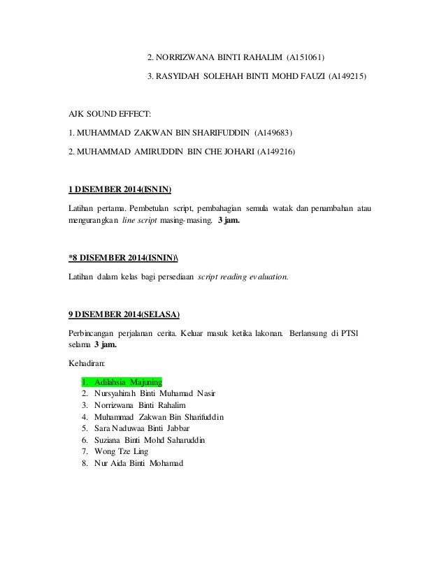 Catatan Perjalanan projek