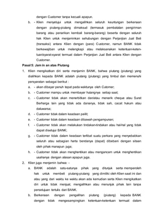 Perjanjian Anjak Piutang Beli Perjanjian Hub 08118887270 Wa Doc