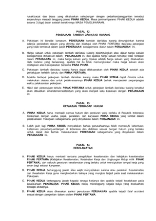 Contoh Perjanjian Pembangunan Mess Terbaru (Beli Perjanjian, Hub ...