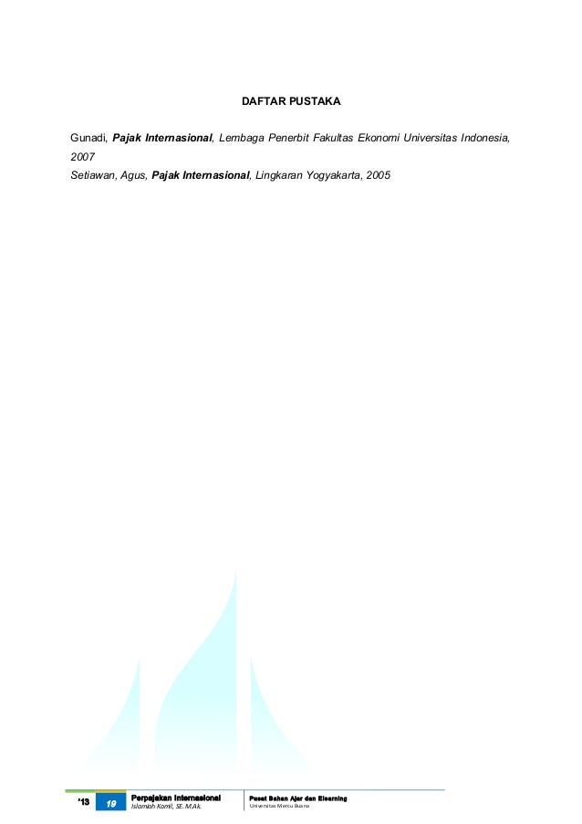 Perjanjian perpajakan intl