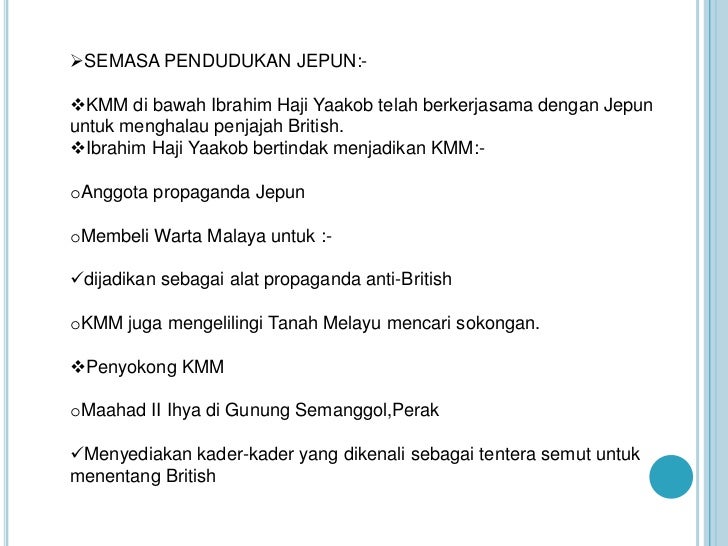 Perjuangan Nasionalisme Oleh Persatuan Persatuan Melayu