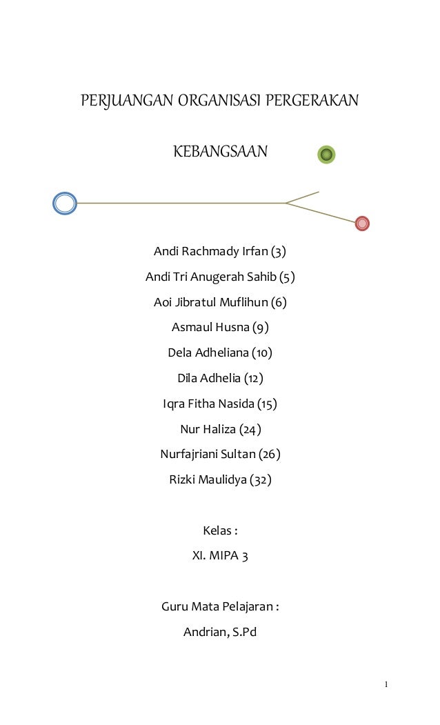 Perjuangan Organisasi Pergerakan Kebangsaan