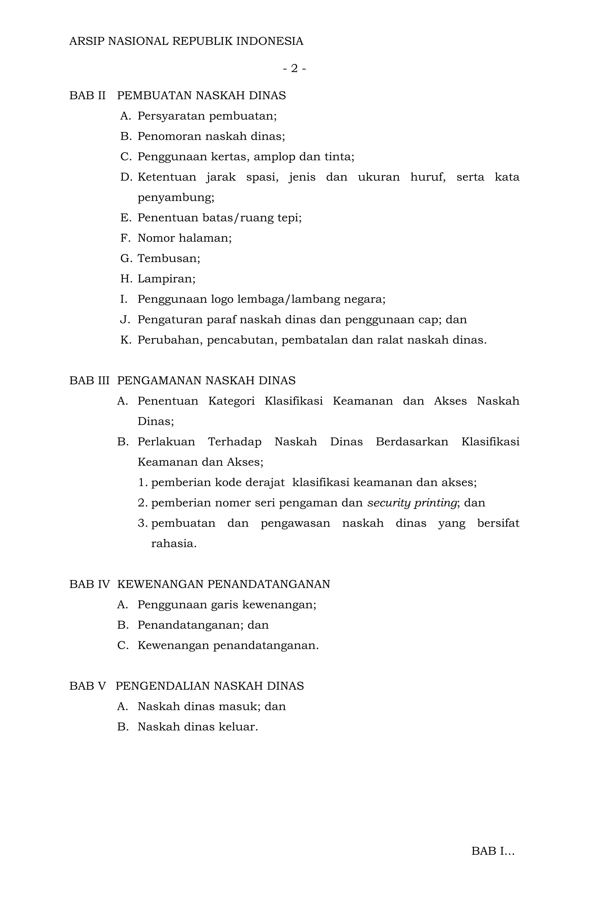 Perka anri no 02 tahun 2014 tentang pedoman tata naskah dinas | PDF