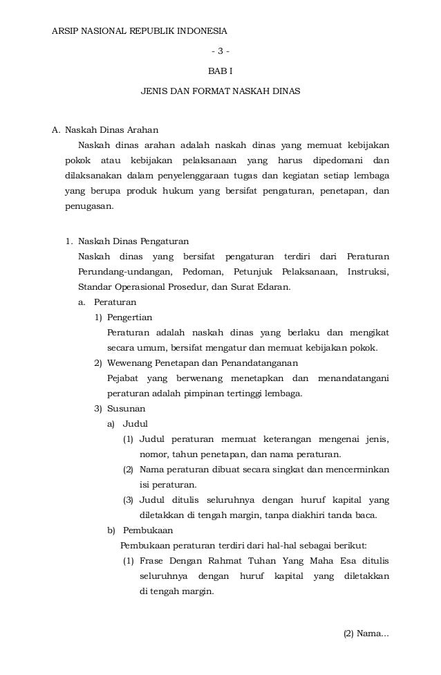 Perka Anri No 02 Tahun 2014 Tentang Pedoman Tata Naskah Dinas Perka Anri No 02 Tahun 2014 Tentang Pedoman Tata Naskah Dinas