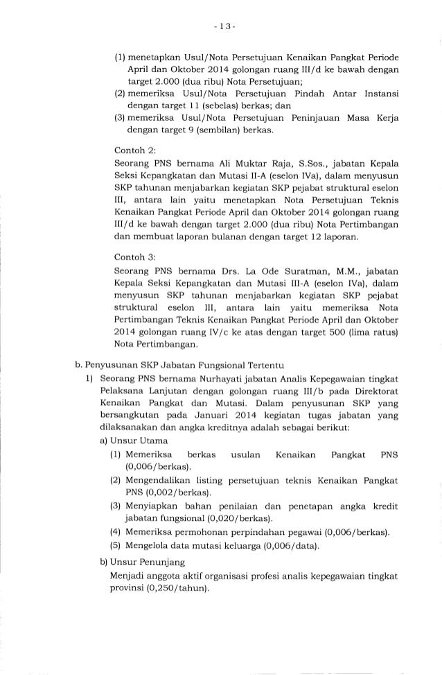 Perka bkn pelaksanaan pp nomor 46 tahun 2011