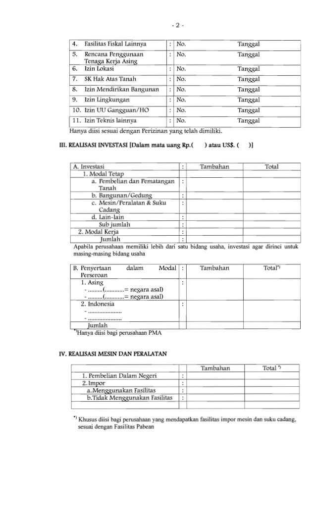 PEDOMAN & TATA CARA PENGENDALIAN PELAKSANAAN PENANAMAN MODAL