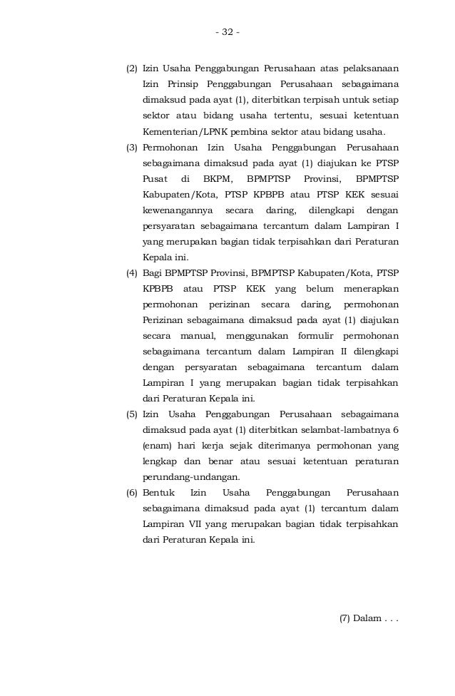 Perka bkpm ri no 15 tahun 2015