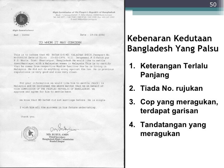 Contoh Surat Kebenaran Nikah Luar Negara Kedutaan