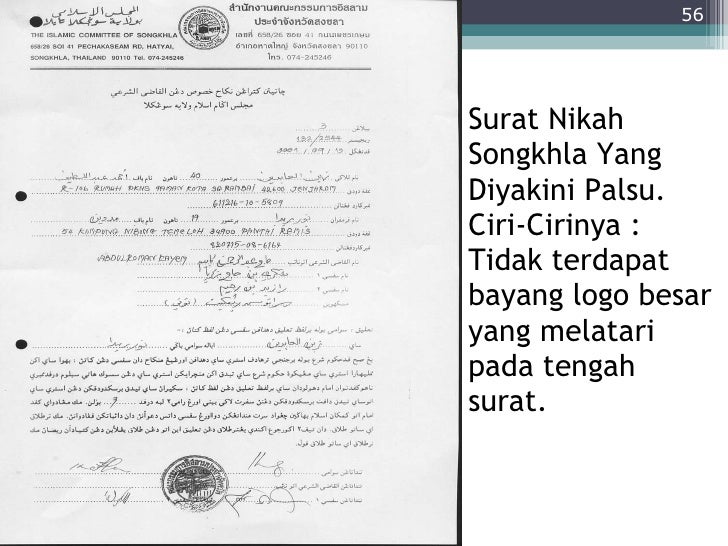 Dokumen Untuk Surat Kedutaan Songkhla