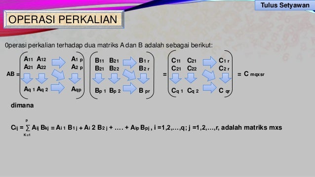 Perkalian Matrik Elementer