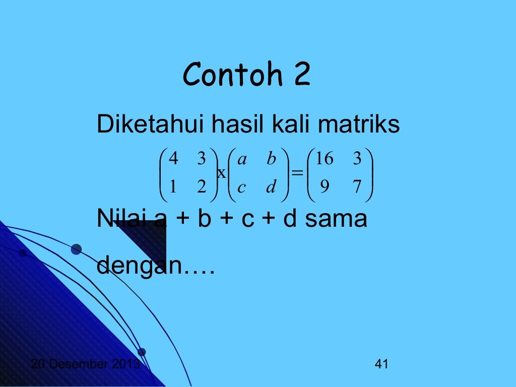 Perkalian matriks