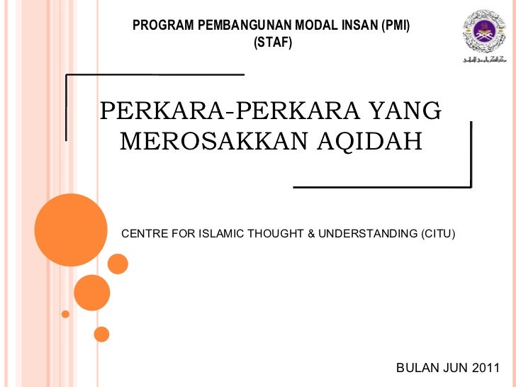 perkara yang membatalkan aqidah